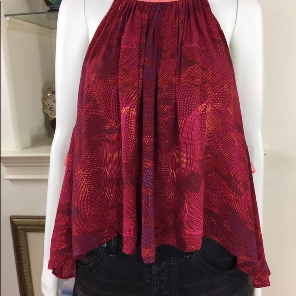 Free People Seasons in the Sun Blouse Lace Up Side - Picture 2 of 8